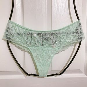 💖Victoria Secret Wide Side Thong Panty Crystals